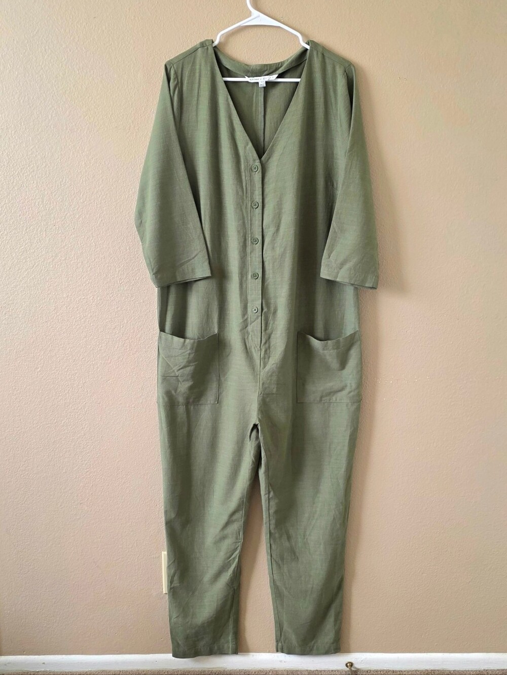 The Nine by Hatch Womens Maternity Green Jumpsuit - Size Medium